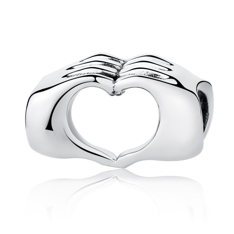 Breloque Coeur-à-cœur Mains Jointes pour Bracelet DIY, en Argent Sterling S925, SCC125