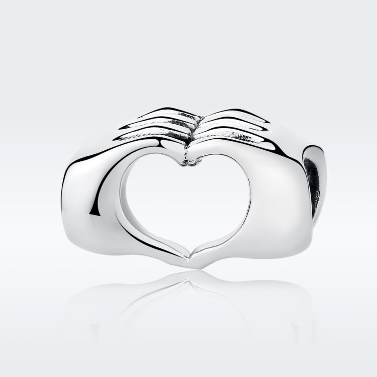 Breloque Coeur-à-cœur Mains Jointes pour Bracelet DIY, en Argent Sterling S925, SCC125