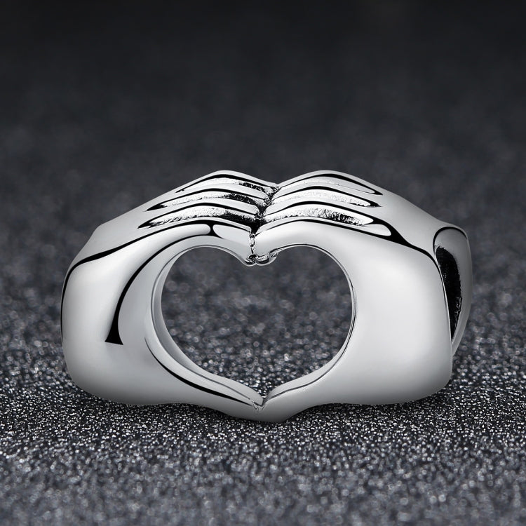 Breloque Coeur-à-cœur Mains Jointes pour Bracelet DIY, en Argent Sterling S925, SCC125