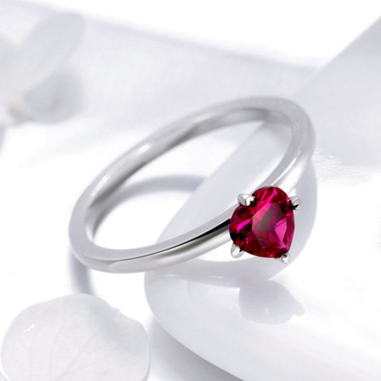Bague en argent sterling S925 Motif cœur Bijou tendance, Tailles 6, 7, 8