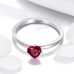 Bague en argent sterling S925 Motif cœur Bijou tendance, Tailles 6, 7, 8