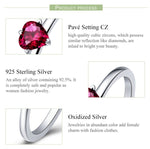 Bague en argent sterling S925 Motif cœur Bijou tendance, Tailles 6, 7, 8