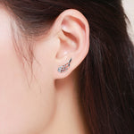 Boucles d'oreilles clous en argent sterling en forme d'ailes, simples, en argent S925, argent, or rose