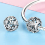 Accessoires de Perles de Bracelet Collier Bricolage Creux Perlé en Argent Sterling S925 Plage