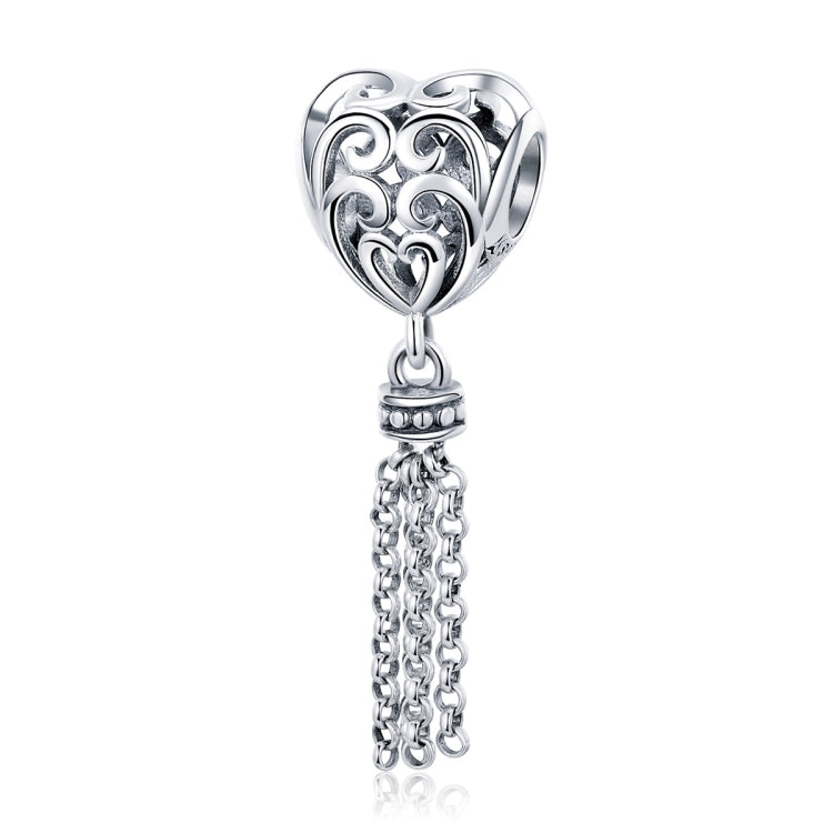 Perles en argent sterling S925 en forme de cœur d'amour, SCC722