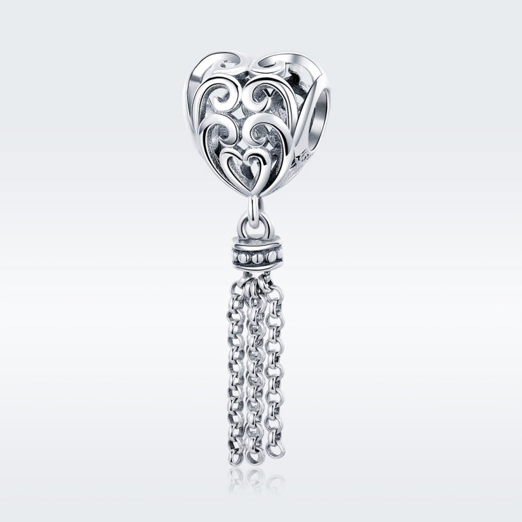 Perles en argent sterling S925 en forme de cœur d'amour, SCC722