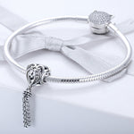 Perles en argent sterling S925 en forme de cœur d'amour, SCC722