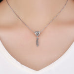 Perles en argent sterling S925 en forme de cœur d'amour, SCC722
