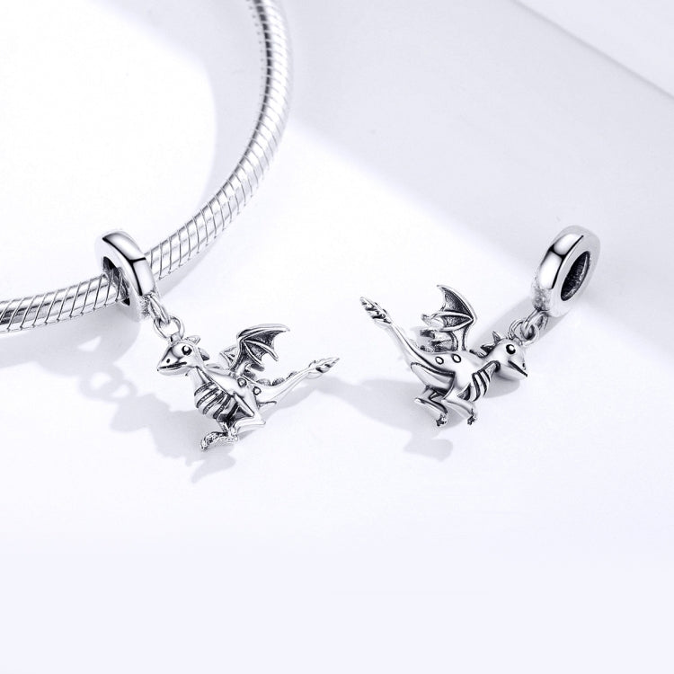 Pendentif en argent sterling S925 Drogon Breloque dinosaure Accessoires de bracelet DIY, SCC1322