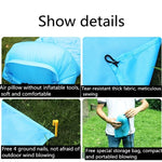 Coussin d'air imperméable d'extérieur, tapis de pique-nique portable, tapis de sol pour sable, plage, herbe, simple, double, pour quatre personnes
