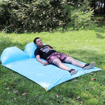 Coussin d'air imperméable d'extérieur, tapis de pique-nique portable, tapis de sol pour sable, plage, herbe, simple, double, pour quatre personnes