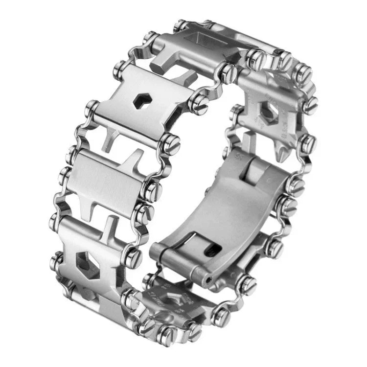 Bracelet outil de survie multifonction en acier inoxydable pour homme