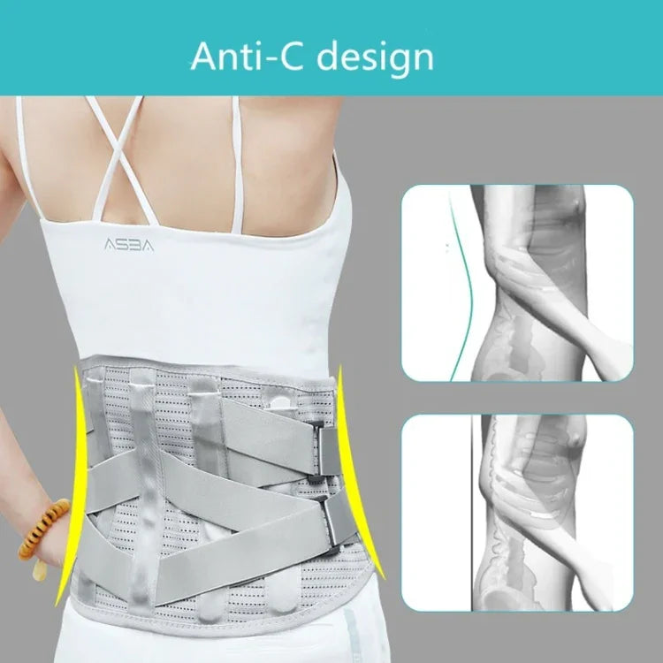 Orthèse lombaire médicale respirante et chaude avec support en plaques d'acier, S, M, L, XL, XXL