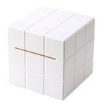 Boîte de mouchoirs cube Boîte de rangement de bureau, Blanc pur, Blanc+Gris, Blanc+Rose, Blanc+Bleu