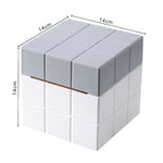Boîte de mouchoirs cube Boîte de rangement de bureau, Blanc pur, Blanc+Gris, Blanc+Rose, Blanc+Bleu