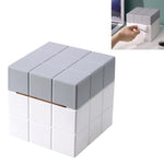 Boîte de mouchoirs cube Boîte de rangement de bureau, Blanc pur, Blanc+Gris, Blanc+Rose, Blanc+Bleu