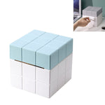 Boîte de mouchoirs cube Boîte de rangement de bureau, Blanc pur, Blanc+Gris, Blanc+Rose, Blanc+Bleu