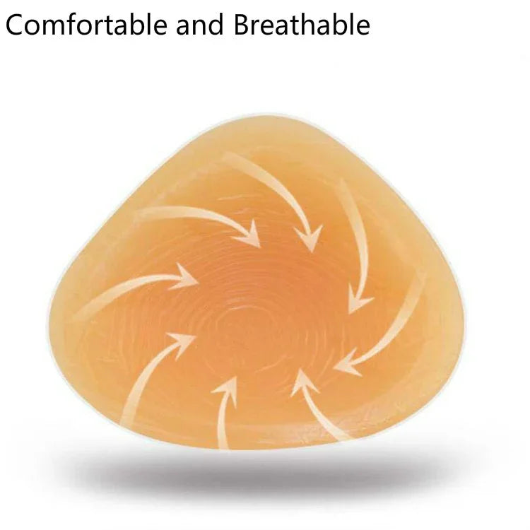 Prothèse Mammaire Post-opératoire Compensatoire en Silicone à Fond Concave Triangulaire, 150g, 200g, 250g, 300g, 350g, 400g, 450g, 500g, 600g
