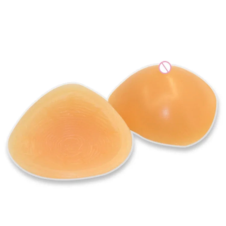 Prothèse Mammaire Post-opératoire Compensatoire en Silicone à Fond Concave Triangulaire, 150g, 200g, 250g, 300g, 350g, 400g, 450g, 500g, 600g