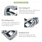 Breloques en forme de cœur creux en argent sterling S925 avec perles en diamant pour bracelet à faire soi-même, SCC432