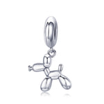 Breloque Chien Ballon Mignon en Argent Sterling S925, pour Bracelet DIY, Perle