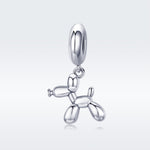 Breloque Chien Ballon Mignon en Argent Sterling S925, pour Bracelet DIY, Perle