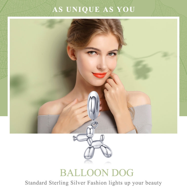 Breloque Chien Ballon Mignon en Argent Sterling S925, pour Bracelet DIY, Perle