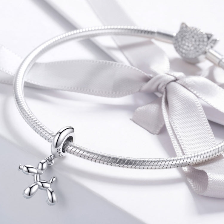 Breloque Chien Ballon Mignon en Argent Sterling S925, pour Bracelet DIY, Perle