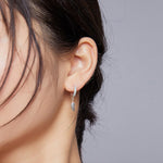 Boucles d'oreilles plume en argent sterling S925, SCE898