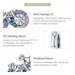 Pendentif Vélo en Argent Sterling S925 Couleur Incrusté de Zircons Breloques Perles DIY Bracelet, Pendentif, Pendentif + Chaîne Nue