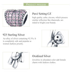 S925 Argent Sterling Ours Ballon Cœur Incrusté Zircon Diamant DIY Bracelet Accessoires, Perle, Perle+Chaîne
