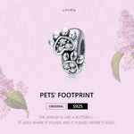 Perles Empreinte d'Animal en Argent Sterling S925 Accessoires de Bracelet DIY