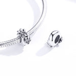 Perles Empreinte d'Animal en Argent Sterling S925 Accessoires de Bracelet DIY