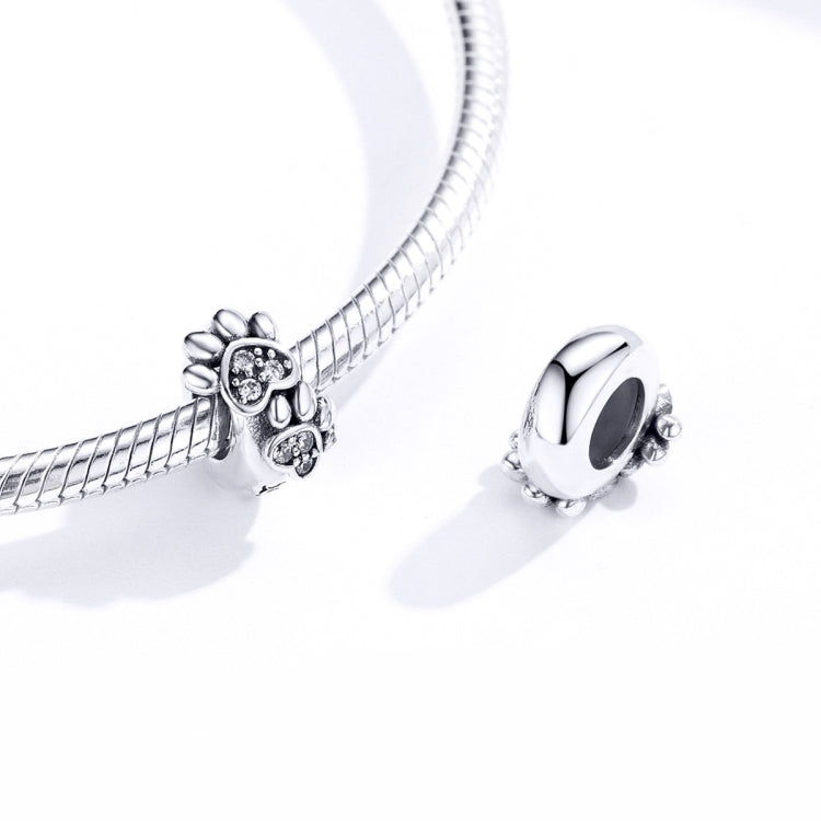 Perles Empreinte d'Animal en Argent Sterling S925 Accessoires de Bracelet DIY