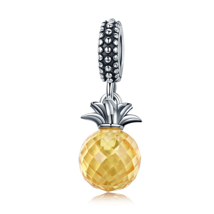 S925 Argent Sterling Série Fruits Ananas Amour Pendentif Accessoires de Bracelet DIY, SCC150