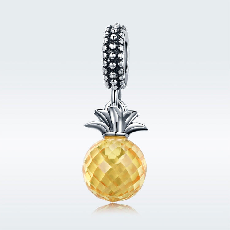 S925 Argent Sterling Série Fruits Ananas Amour Pendentif Accessoires de Bracelet DIY, SCC150