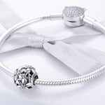 Accessoires de bracelet de bricolage en argent sterling S925, perles d'argent en forme de fleur, huile dégoulinante, SCC729