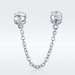 Chaîne de sécurité S925 en argent sterling, petite, mignonne, polyvalente, avec personnalité