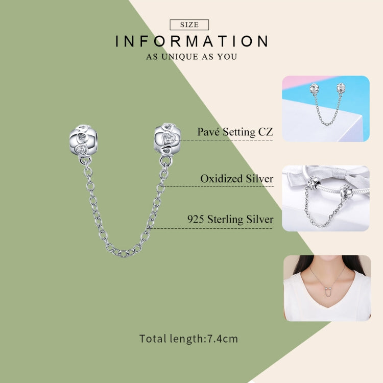 Chaîne de sécurité S925 en argent sterling, petite, mignonne, polyvalente, avec personnalité