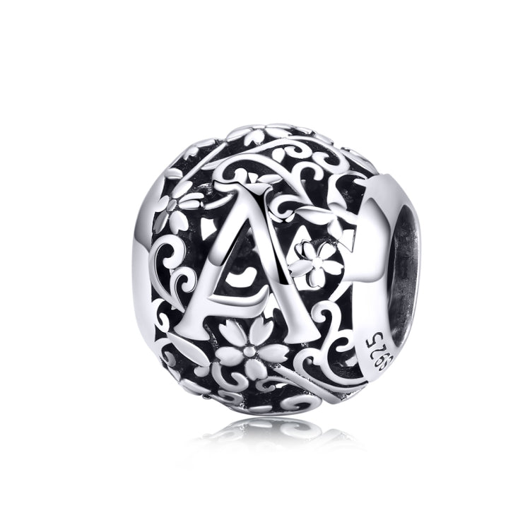 Perles Alphabet en Argent Sterling S925 pour Bracelet DIY, SCC1158