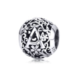 Perles Alphabet en Argent Sterling S925 pour Bracelet DIY, SCC1158
