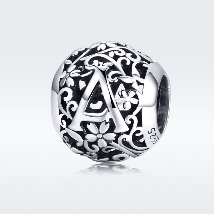 Perles Alphabet en Argent Sterling S925 pour Bracelet DIY, SCC1158