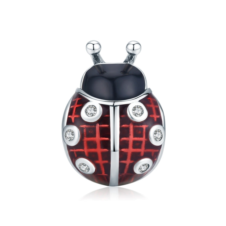 S925 Argent Sterling Sept Étoiles Coccinelle Pendentif DIY Accessoires de Bracelet, SCC1481