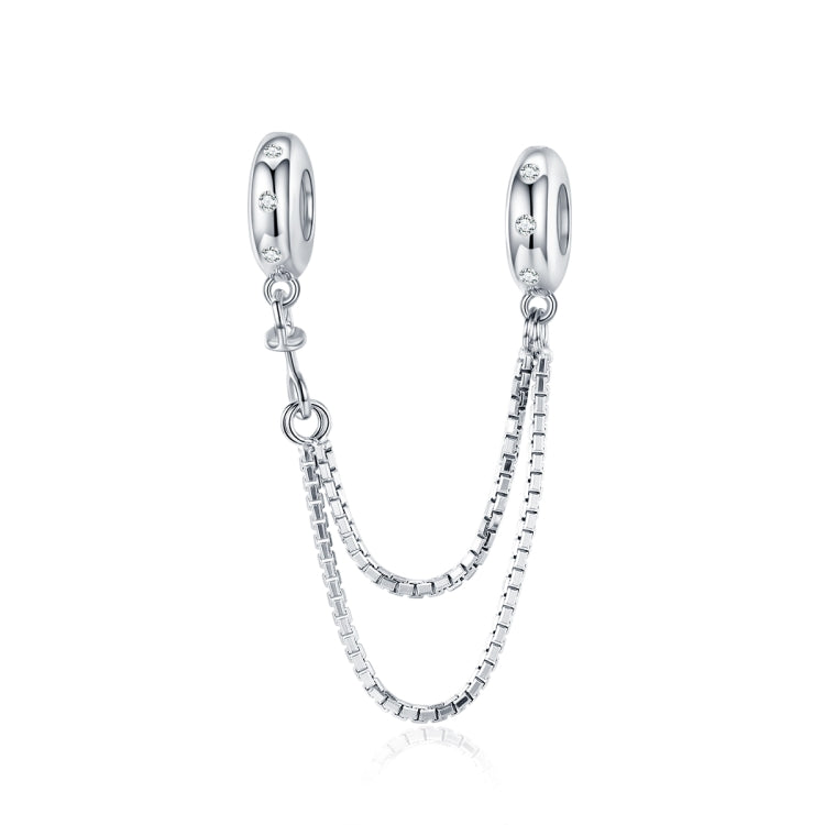 Accessoires de bracelet DIY en argent sterling S925, chaîne de sécurité à double couche simple, SCC1419
