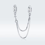 Accessoires de bracelet DIY en argent sterling S925, chaîne de sécurité à double couche simple, SCC1419