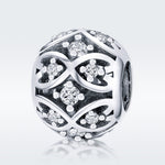 Accessoires de bracelet élégant à perles en argent sterling S925 à faire soi-même, SCC732