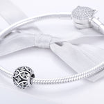 Accessoires de bracelet élégant à perles en argent sterling S925 à faire soi-même, SCC732