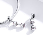 Pendentif Haltère en Argent Sterling S925, Breloque pour Bracelet de Bricolage en Forme d'Équipement de Fitness, SCC1340