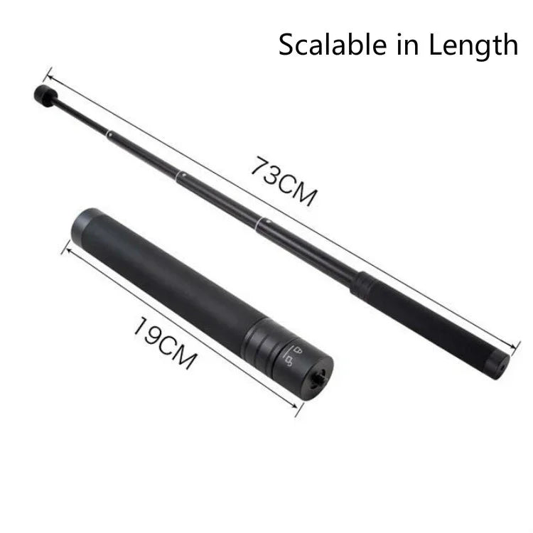 Stabilisateur à cardan 3 axes portable pour perche à selfie GoPro, longueur d'extension : 19 cm à 73 cm