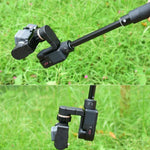 Stabilisateur à cardan 3 axes portable pour perche à selfie GoPro, longueur d'extension : 19 cm à 73 cm